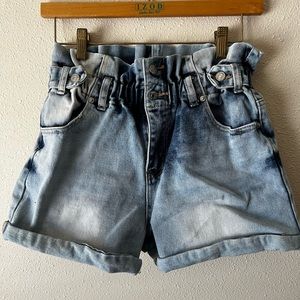 Jean High Waisted Paperbga Shorts
